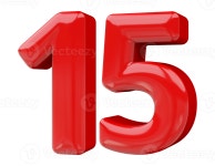 Red 3D Number 15 46645534 PNG Red 3D Number 15