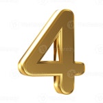 Gold 3D Number 4 46645711 PNG Gold 3D Number 4
