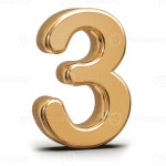 Gold 3D Number 3 46645823 PNG Gold 3D Number 3