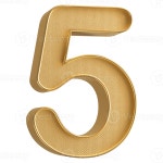 Gold 3D Number 5 46645833 PNG Gold 3D Number 5
