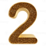 Gold 3D Number 2 46645957 PNG Gold 3D Number 2