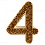 Gold 3D Number 4 46645970 PNG Gold 3D Number 4