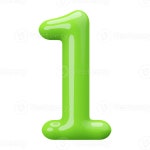 Green 3D Number 1 46646494 PNG Green 3D Number 1