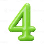 Green 3D Number 4 46646515 PNG Green 3D Number 4