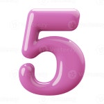 Pink 3D Number 5 46646602 PNG Pink 3D Number 5