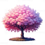 pixel pink tree 47066641 PNG pixel pink tree