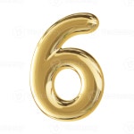 Gold 3D Number 6 47504221 PNG Gold 3D Number 6