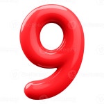 Red 3D Number 9 47504268 PNG Red 3D Number 9
