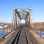 작은 강을 통해 철도 교량 — 스톡 사진 © basel101658 #6912692 작은 강을 통해 철도 교량