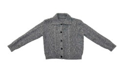 스테이데이 카라 꽈배기 도톰 니트 가디건