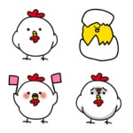 niwatori san emoji – LINE 이모티콘 | LINE STORE