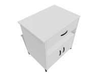 South Shore Furniture White Composite Base with Composite Laminate Top Rolling Microwave Cart (19.75-in x 26-in x 27.25-in) in... 