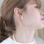 アスです 真珠ピアス8㎜の通販 by ns shop｜ラクマ のパールピ