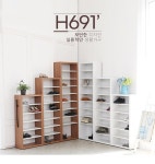 리바트몰 H6912 9단 틈새 오픈 신발장 570 3colors 아카시아화이트