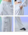 콜릿 카고 소프트 텍스처 맥시 와이드 스웨트 팬츠 [WHITE]