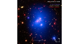 Compass and Scale Image of Massive Galaxy Cluster IDCS J1426.5... Compass and Scale Image of Massive Galaxy Cluster IDCS J1426.5+3508