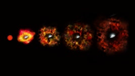 Compass Image for SDSS J1354+1327 | HubbleSite Compass Image for SDSS J1354+1327