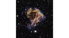 Celestial Fireworks: Sheets of Debris From a Stellar Explosion (N 49, DEM L 190) | HubbleSite Celestial Fireworks: Sheets of... 