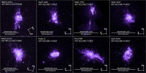 CLASH Survey Brightest Cluster Galaxies and Simulations | HubbleSite CLASH Survey Brightest Cluster Galaxies and Simulations