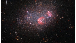 Peekaboo Dwarf Galaxy HIPASS J1131–31 | HubbleSite Peekaboo Dwarf Galaxy HIPASS J1131–31
