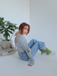 www.stylenanda.com 리즈핏 퍼프숄더 맥시소매t