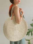 www.stylenanda.com 우드페이퍼 원라운드 빅숄더백