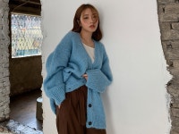 www.stylenanda.com 보들루즈핏 버튼웜니트CD