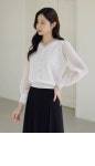 [[루이스엔젤] 블리제 백 밴딩 트임 A라인 핀턱 플리츠 스커트]