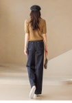 [포포메 아가일 체크 5부 밑단 시보리 카라 니트] styleonme - 포포메 아가일 체크 5부 밑단 시보리 카라 니트