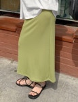 09WOMEN - 아로베 밴딩 컬러 롱 스커트 87668