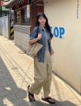 09WOMEN - [군살컷팅✂️] 썸틴 바스락 뒷밴딩 와이드 썸머 치노 팬츠 88612