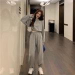 스와니모드 댄스 연습복 긴팔 크롭티+밴딩 트레이닝 팬츠 세트 댄스복