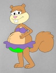 Pregnant Sandy Cheeks (V2) by mj444 -- Fur Affinity [dot] net Pregnant Sandy Cheeks (V2) by mj444