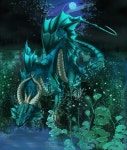 Slinking into the murky waters to sleep for the night by NonieThePup -- Fur Affinity [dot] net Slinking into the murky waters to... 
