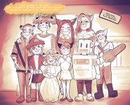 Ask the cast 126 - Halloween 4 years after last group pho... by cheetahjab -- Fur Affinity [dot] net Ask the cast 126 - Halloween... 