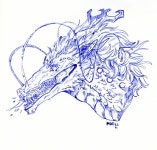 Deniska Eastern Dragon | Blue pen by Maoshan -- Fur Affinity [dot] net Deniska Eastern Dragon | Blue pen by Maoshan