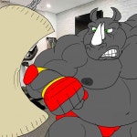 John Black Rhino in the Gym by tutrex9 -- Fur Affinity [dot] net John Black Rhino in the Gym by tutrex9