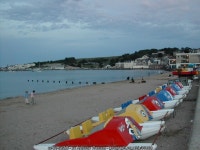 Swanage Beach at twilight © Anthony Wornum cc-by-sa/2.0 :: Geograph Britain and Ireland Swanage Beach at twilight &copy; Anthony... 
