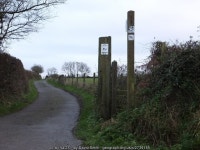 Footpath to Weston Cliff and farm track © David Smith :: Geograph Britain and Ireland Footpath to Weston Cliff and farm track... 