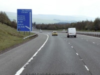 Southbound A74(M) Approaching Junction... © David Dixon :: Geograph Britain and Ireland Southbound A74(M) Approaching Junction..... 