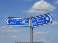 Green Wheel cycle route sign, Glinton © Paul Bryan cc-by-sa/2.0 :: Geograph Britain and Ireland Green Wheel cycle route sign... 