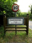 Cavendish Village Name sign on the A1092... © Geographer cc-by... Village Name sign on the A1092... &copy; Geographer cc-by-sa/2.0