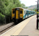 Train not yet at the Ebbw Vale terminus © Jaggery :: Geograph Britain and Ireland Train not yet at the Ebbw Vale terminus... 