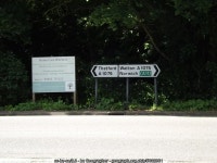 Roadsigns on the A1075 Norwich Road © Geographer :: Geograph... and Ireland Roadsigns on the A1075 Norwich Road &copy; Geographer