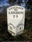 Replica Milepost by the A1214, Kesgrave... © R Mudhar & D... Milepost by the A1214, Kesgrave... &copy; R Mudhar & D Riseborough