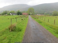 Fence-lined minor road near to... © Peter Wood cc-by-sa/2.0 :: Geograph Britain and Ireland Fence-lined minor road near to...... 