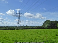 Power line near Allens Farm © Robin Webster :: Geograph Britain and Ireland Power line near Allens Farm &copy; Robin Webster