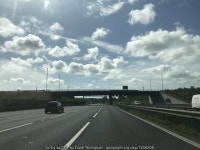 Harlington Road crossing M1 southbound © Dave Thompson cc-by-sa/2.0 :: Geograph Britain and Ireland Harlington Road crossing M1... 