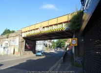 Railway bridge over the A2, Rochester © JThomas :: Geograph Britain and Ireland Railway bridge over the A2, Rochester &copy; JThomas