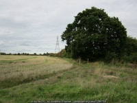 Stubble field and pylon © Jonathan Thacker :: Geograph Britain and Ireland Stubble field and pylon &copy; Jonathan Thacker